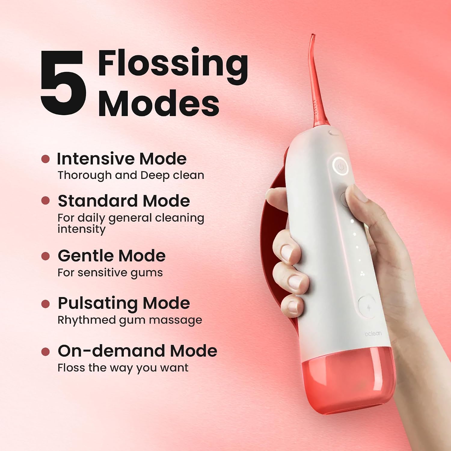 Oclean Oral Irrigator W10 Pink Color