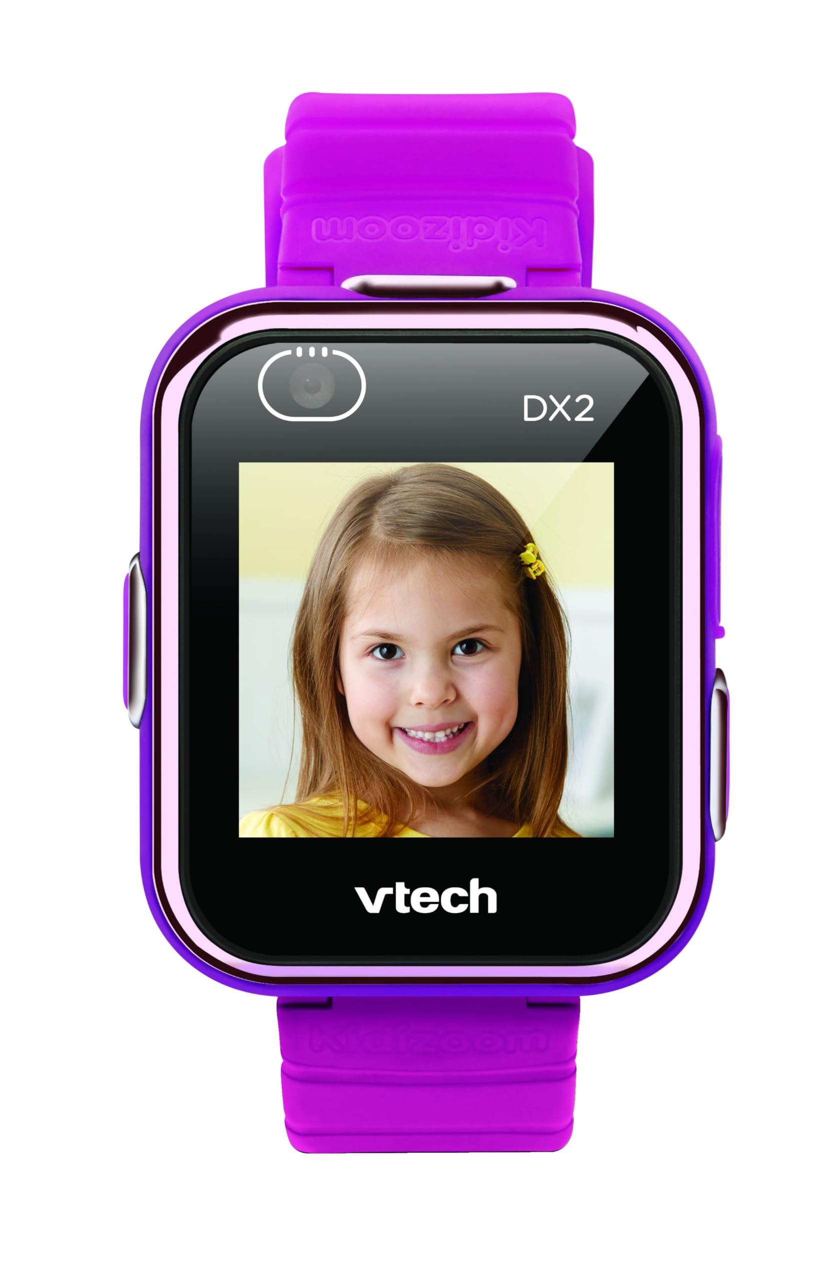 VTech Kidizoom Smartwatch DX2 Magenta, Montre Interactive pour Enfants avec Double Appareil Photo, écran Tactile Couleur, Montre Intelligente avec capteur de Mouvement, résistante aux Chocs, Langue