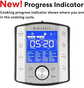 instant pot duo evo plus 7.6l electric pressure cooker 10 functions in 1: steriliser slow cooker rice cooker steamer
