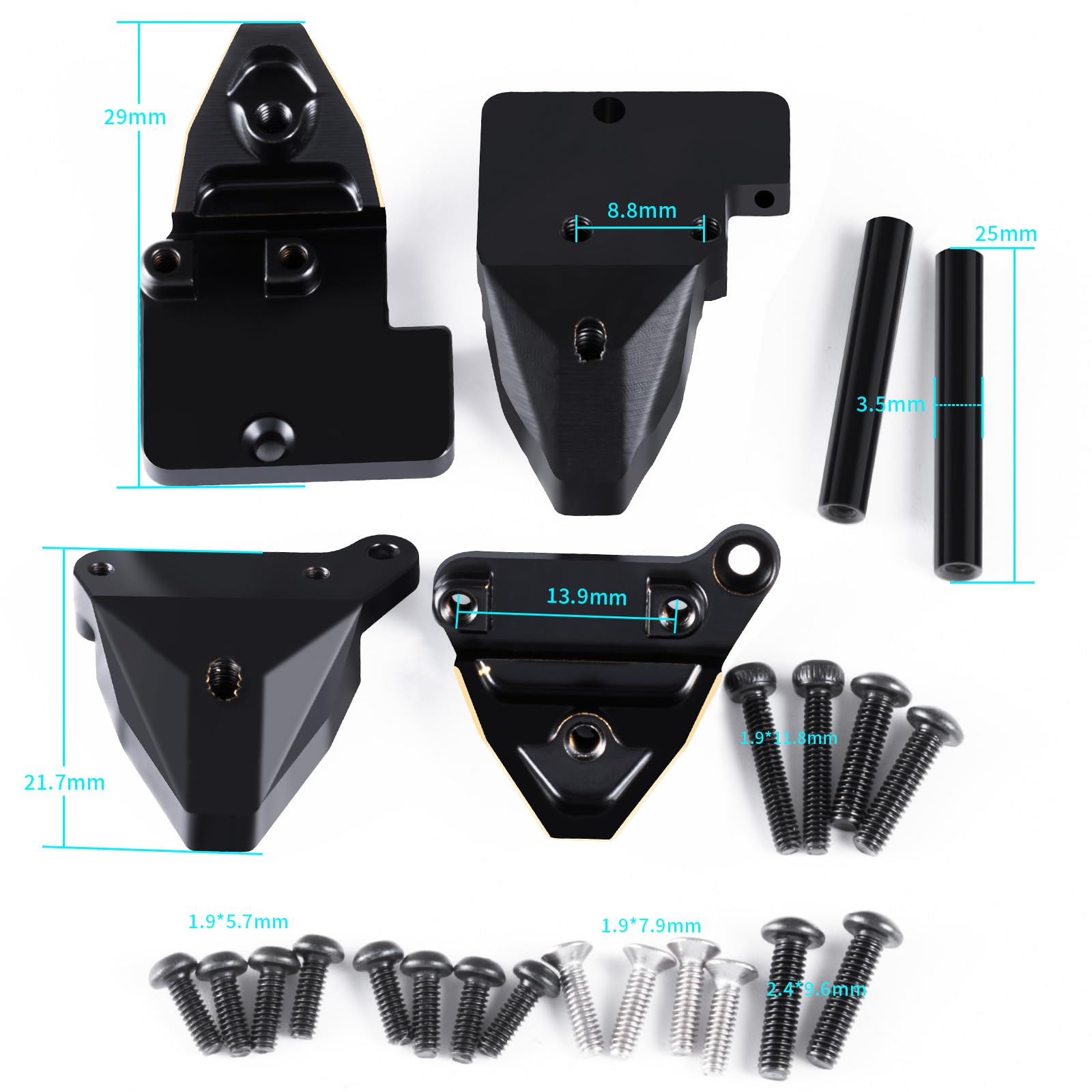 RCLIONS RC Shock Tower Hoops Mount Front/Rear for TRX4M K10 F150 1/18th RC Crawler Car Upgrades Part