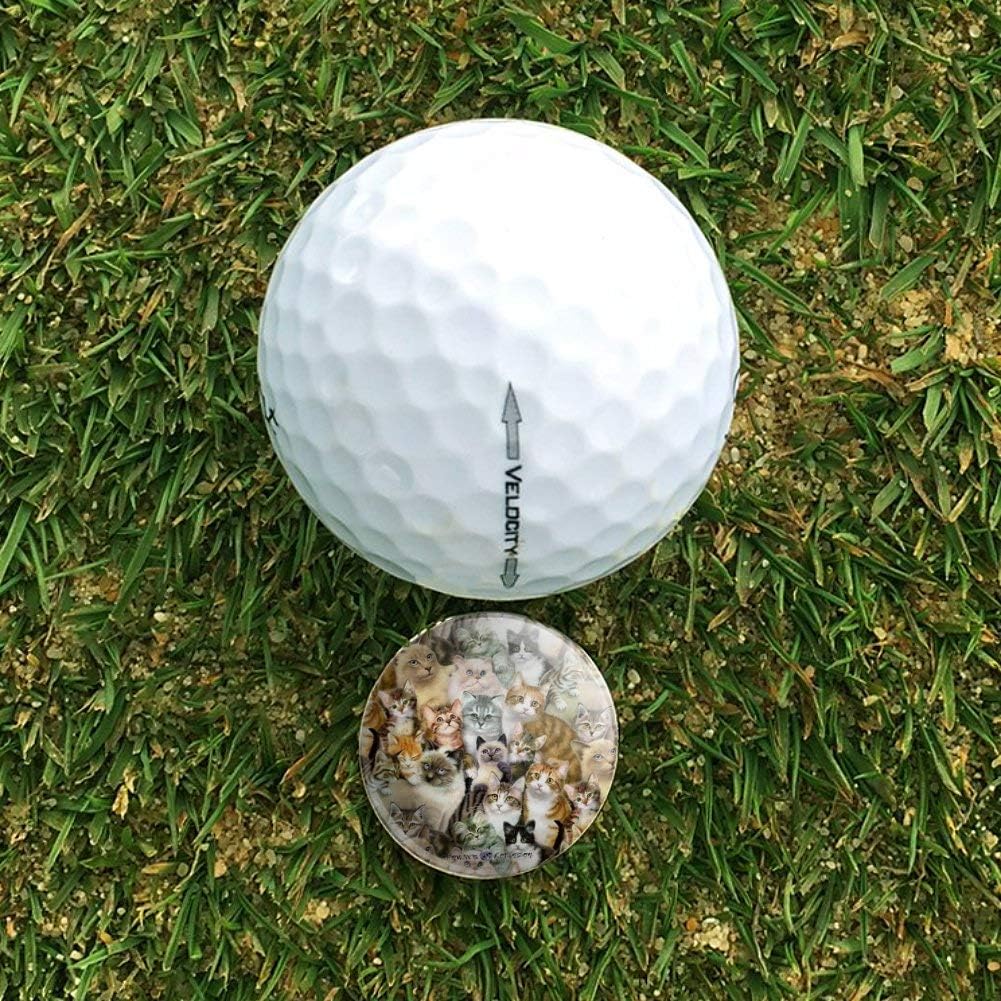 review GRAPHICS & MORE Plethora of Cats and Kittens Pattern Golf Hat Clip with Magnetic Ball Marker