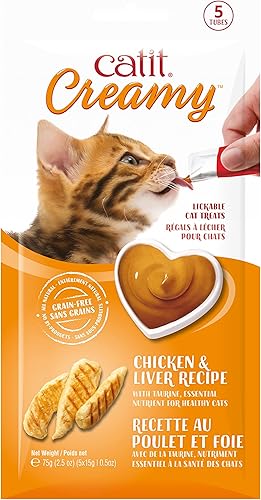 Miniatura 25 de Catit Creamy - Paquetes personalizados de golosinas para gato que puede lamer