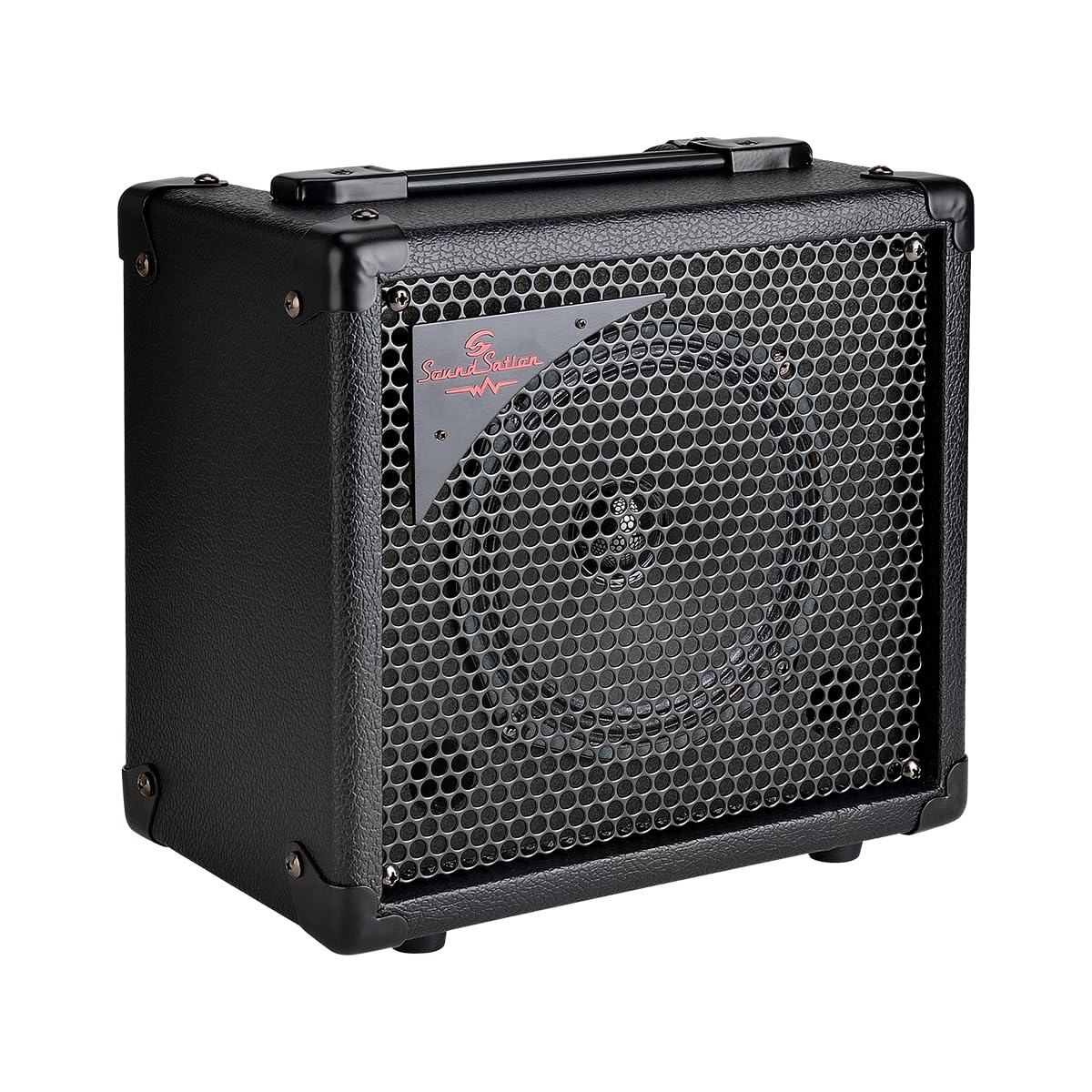 Soundsation Red Spark 15, Amplificatore per Basso 15W, Mini Combo con Controlli EQ, Aux In e Uscita Cuffie