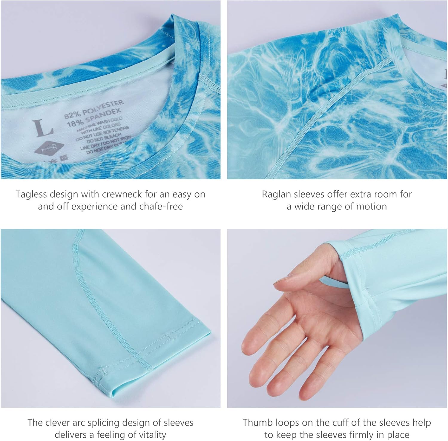 BASSDASH Youth UPF50+ Camo Long Sleeve Fishing Shirt UV Protection Quick Dry Tee - Image 4