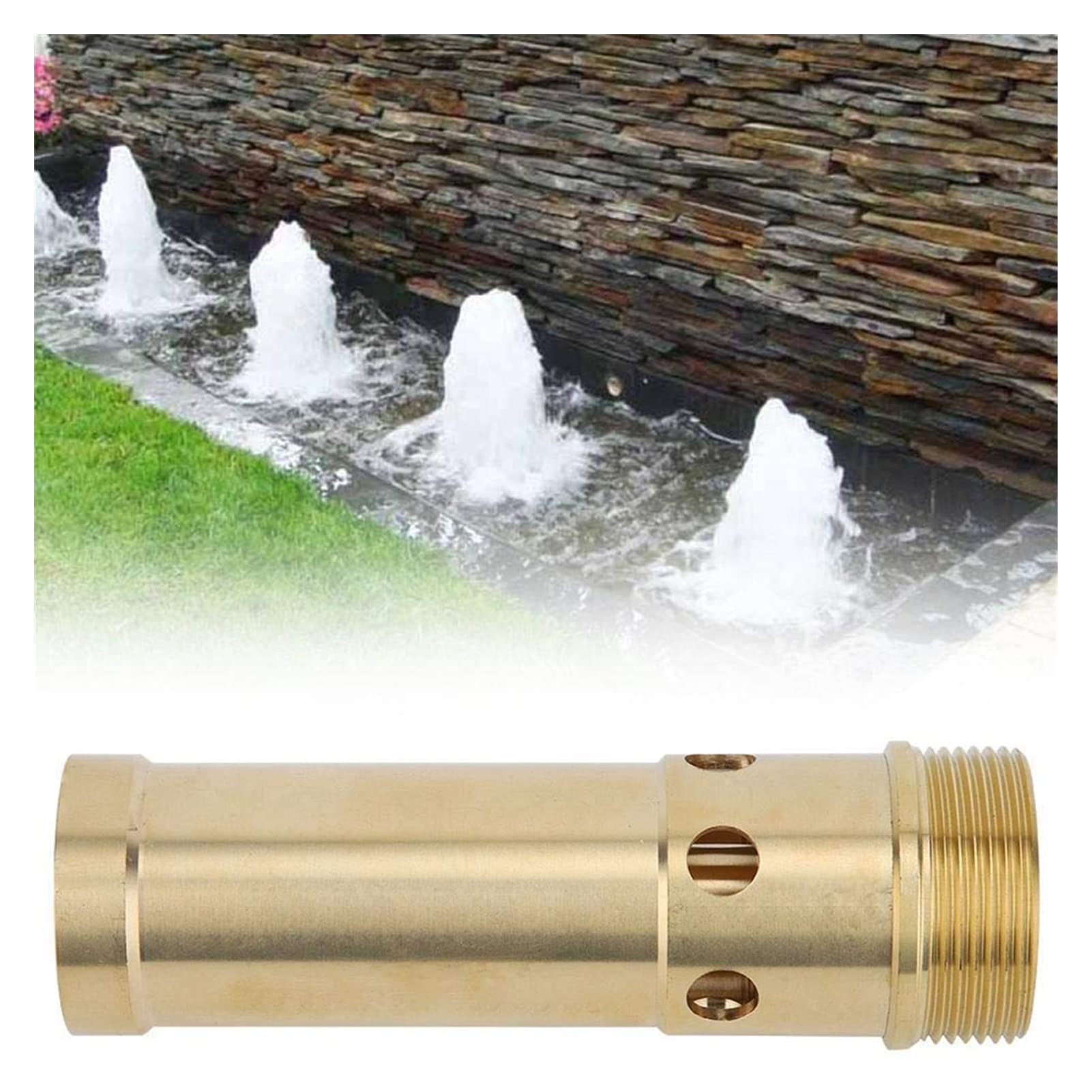 System nawadniania zraszaczy ogrodowych 3/4 "1" 1,5 "2" Mosiądz Spring Bubble Dysza Fontanna Tonkyongquan Waterfall Zraszacz Ogród Krajobraz Fontanna (Color : 1.5inch)