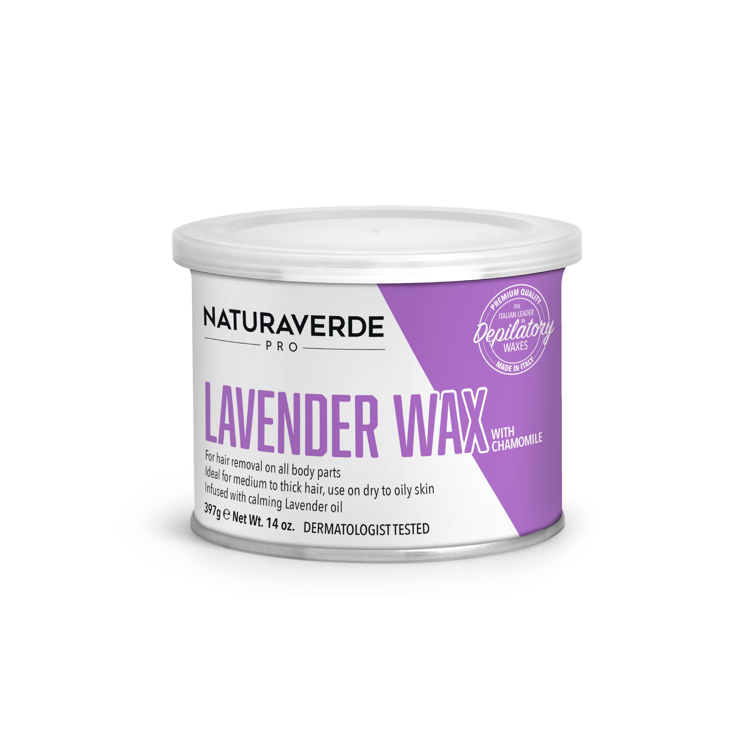 NATURAVERDE PRO - Lavender Soft Wax with Chamomile Wax Can 14 oz.