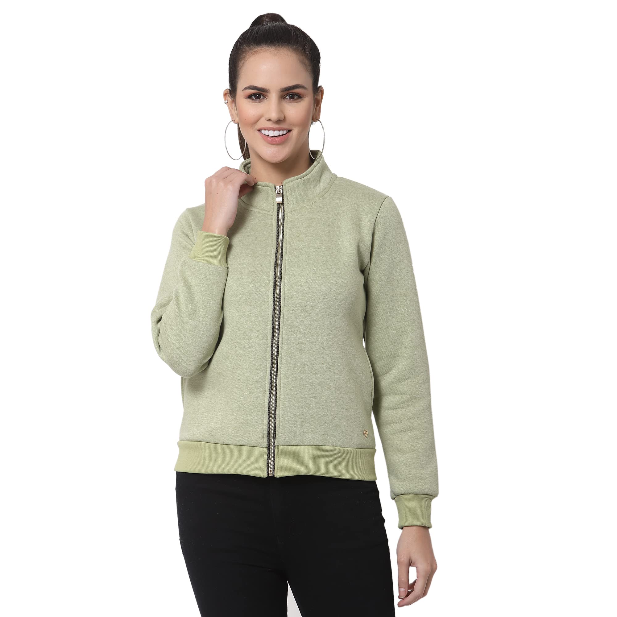 Juelle Women Graphic Pink Hooded Fleece Sweatshirt