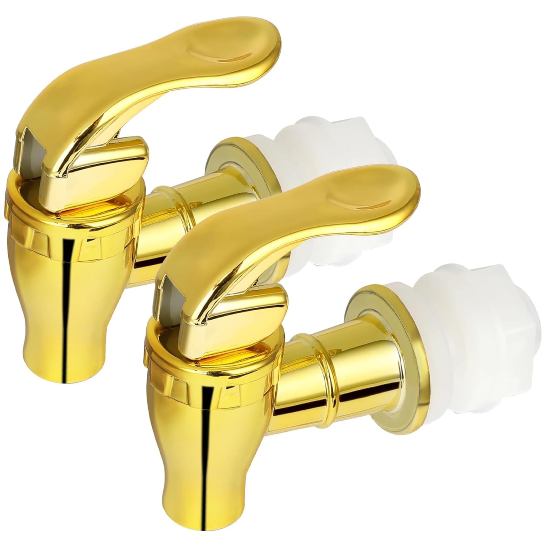 Takingup Spigot for Beverage Dispenser 2Pcs No Leakage Golden PP Plastic Spigot with Valve Water Dispenser Replacement Parts for Juice Beer Drinks -