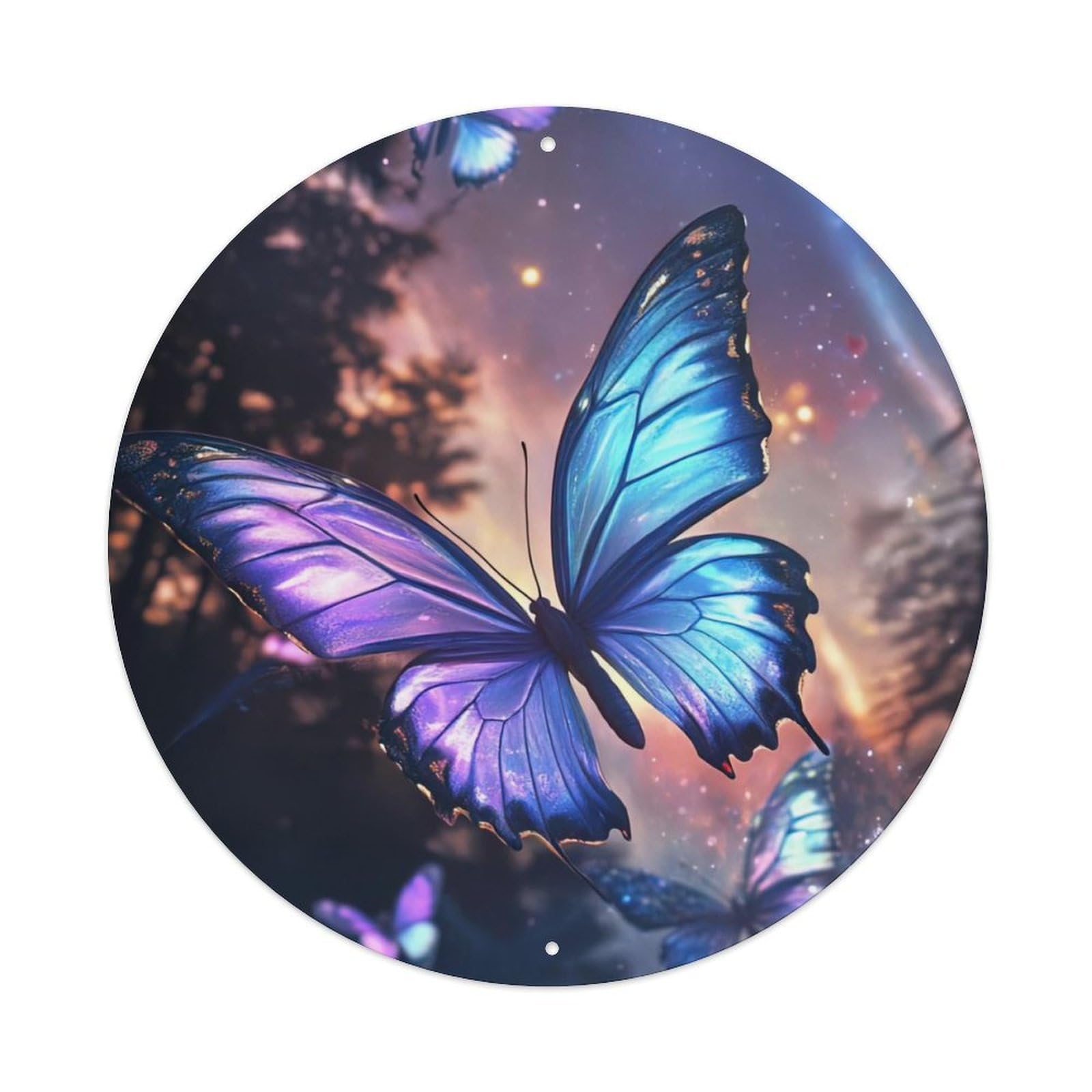 Animal Beautiful Butterfly Swarm Metal Tin Sign