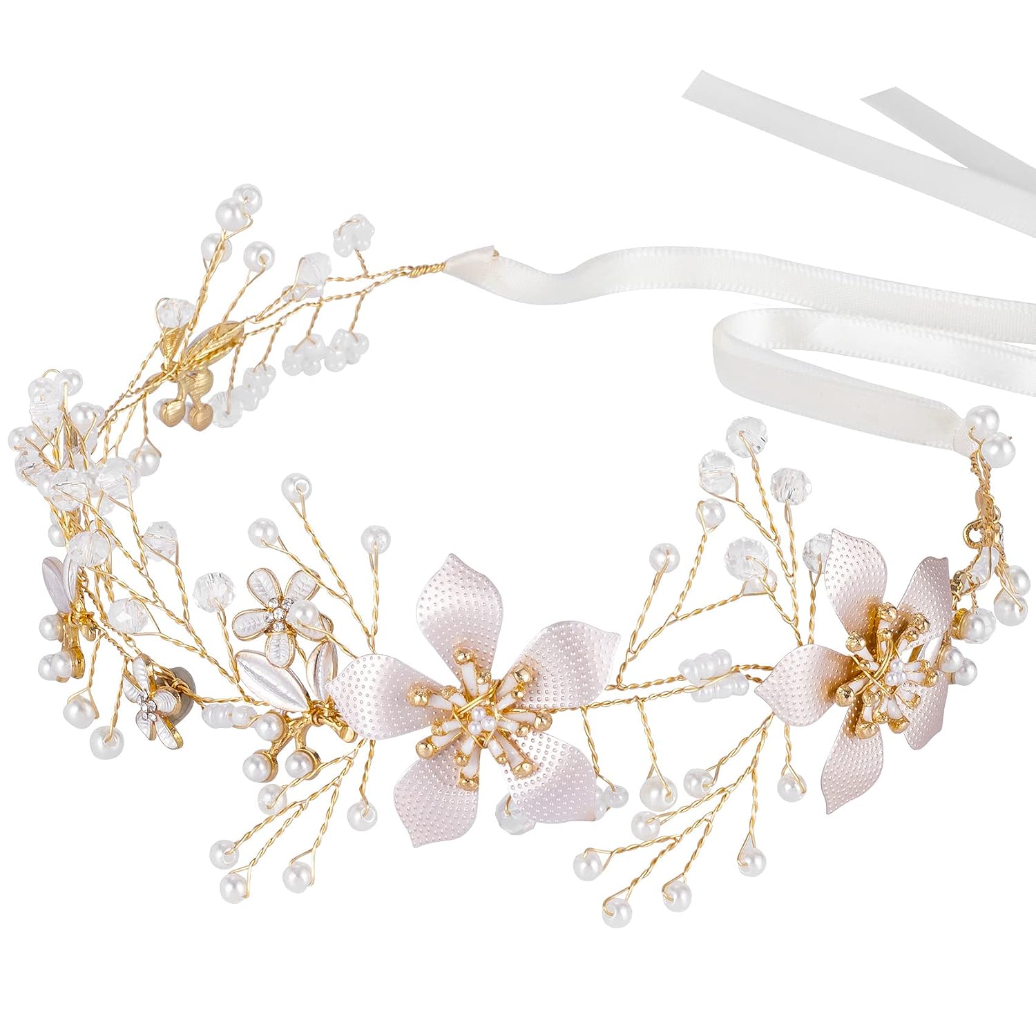 HINZIC Bridal Headpiece - Pearl & Crystal Hair Accessories