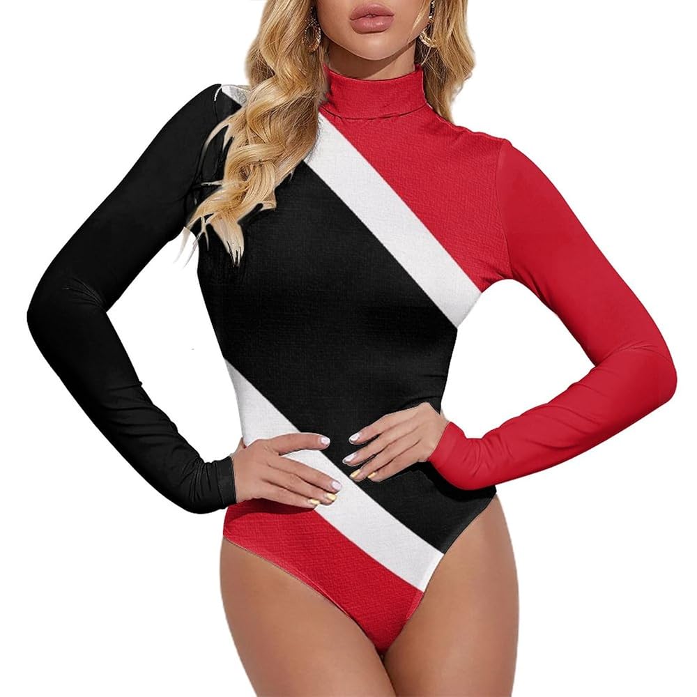 トップス POPPY Heart button leotard Womens Long Sleeve Peek-A-Boo Leotard - Fashion Leotards