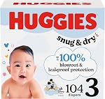 Huggies Size 4 Diapers, Snug & Dry Baby Diapers, Size 4 (20-32 lbs), 92 Count, Packaging May Vary