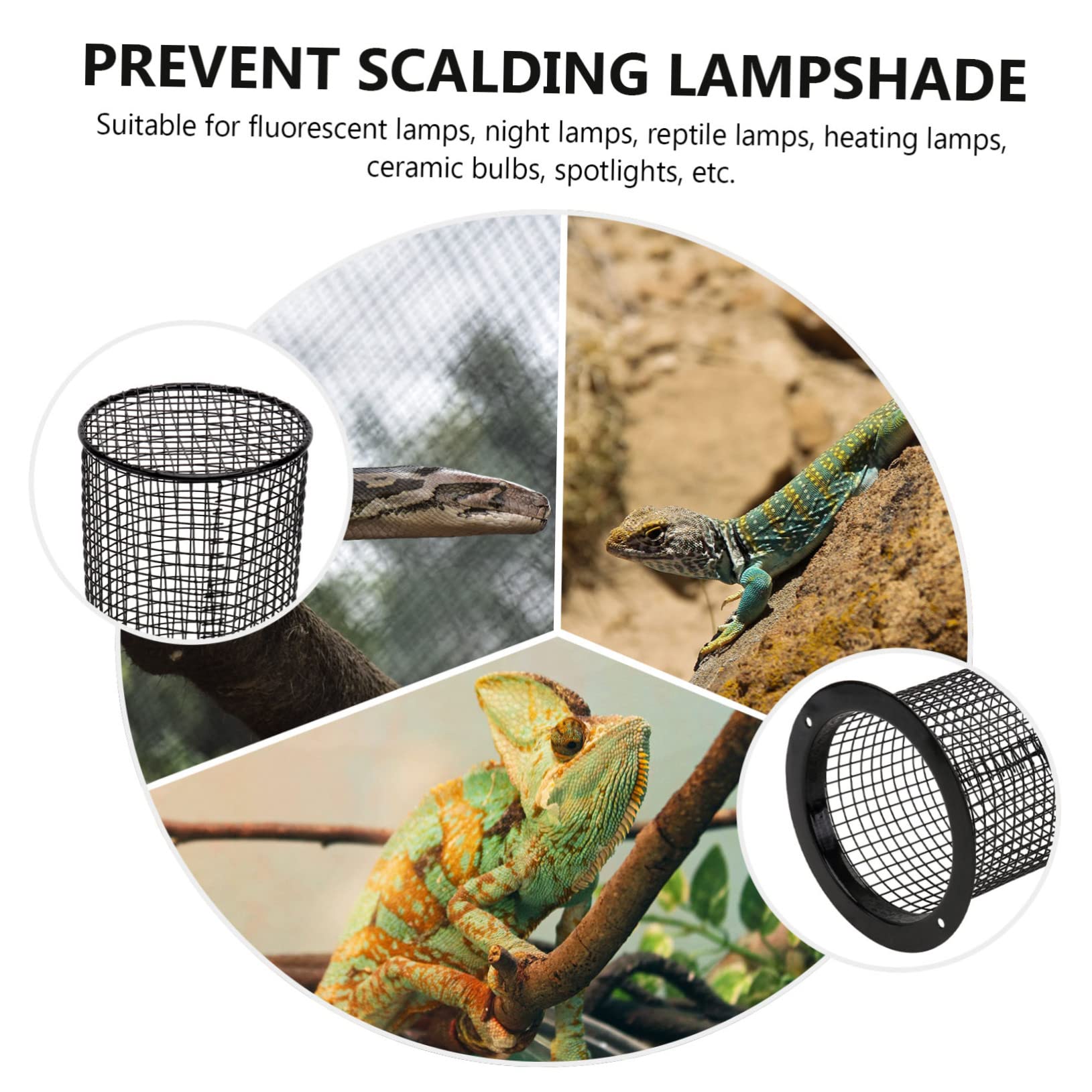 jojofuny 2 Pz Copertura in rete antiscottatura rettile luci notturne lampade notturne Calore crogiolarsi rettili copertura antiscottatura in ferro coprilampada antiscottatura ferro da stiro