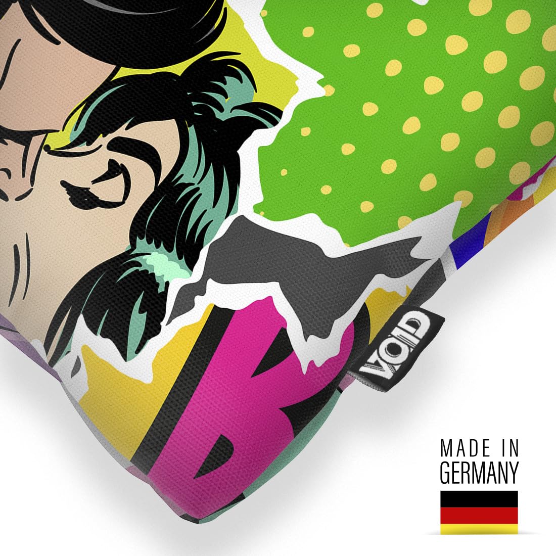 VOID Pop Art Comic Boom Kissenbezug Kissenhülle Sofa Couch Wohnzimmer Dekoration wasserfest Outdoor Garten Kissen bezug deko, Kissen Größe:60 x 60 cm