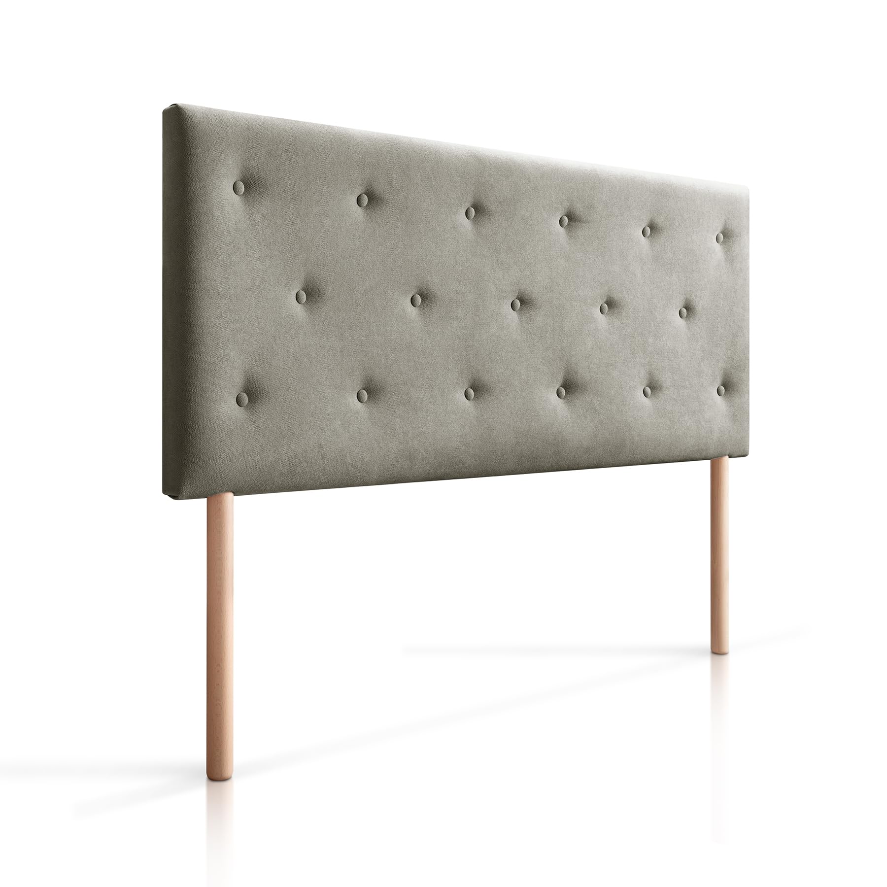SUENOSZZZ-ESPECIALISTAS DEL DESCANSO Cabecero de Cama Helsinki con Patas nórdicas y tapizado en Tela para Camas de 180 (190 x 100 cm) Tela Gris