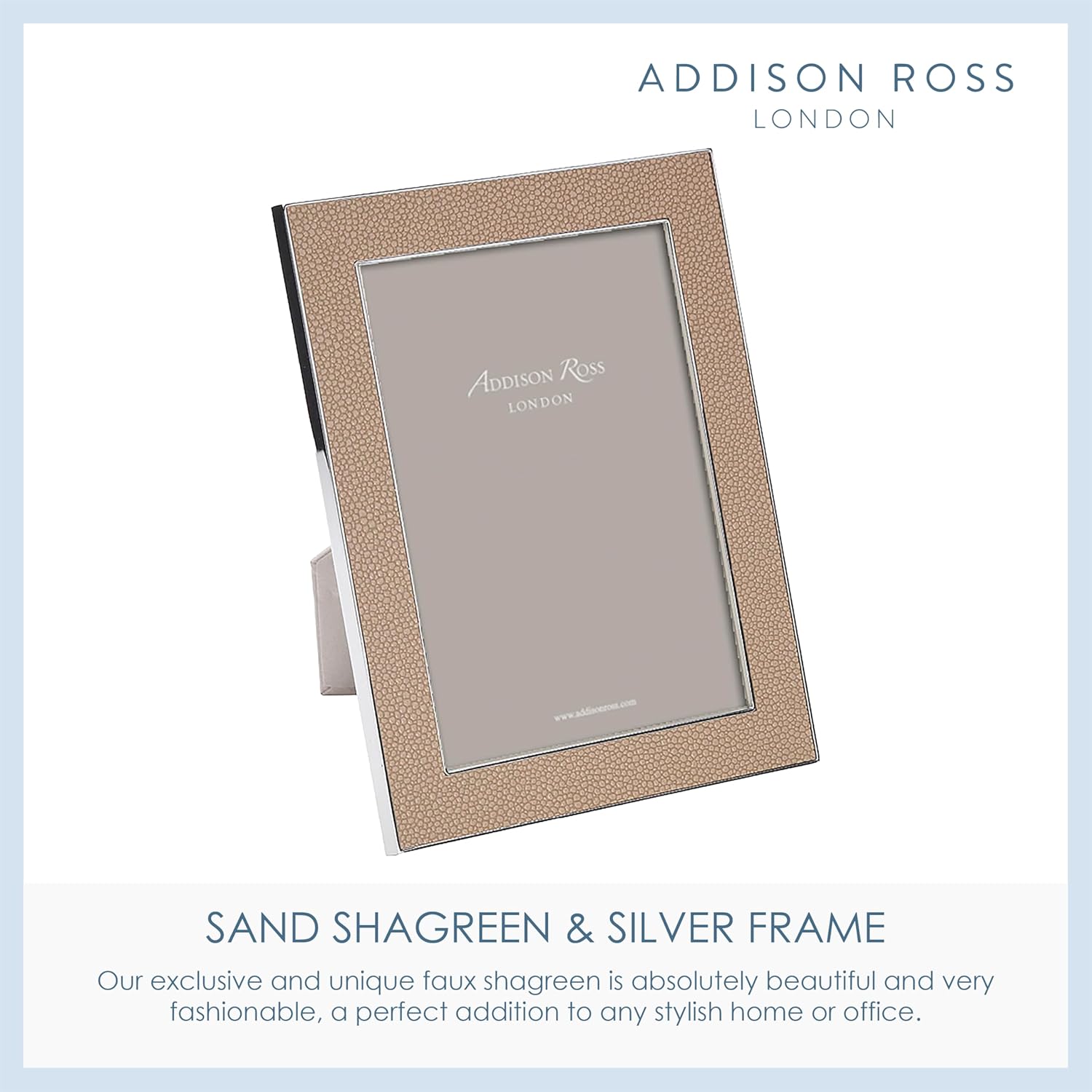 Sand Shagreen & Silver Picture Frame 24mm by Addison Ross