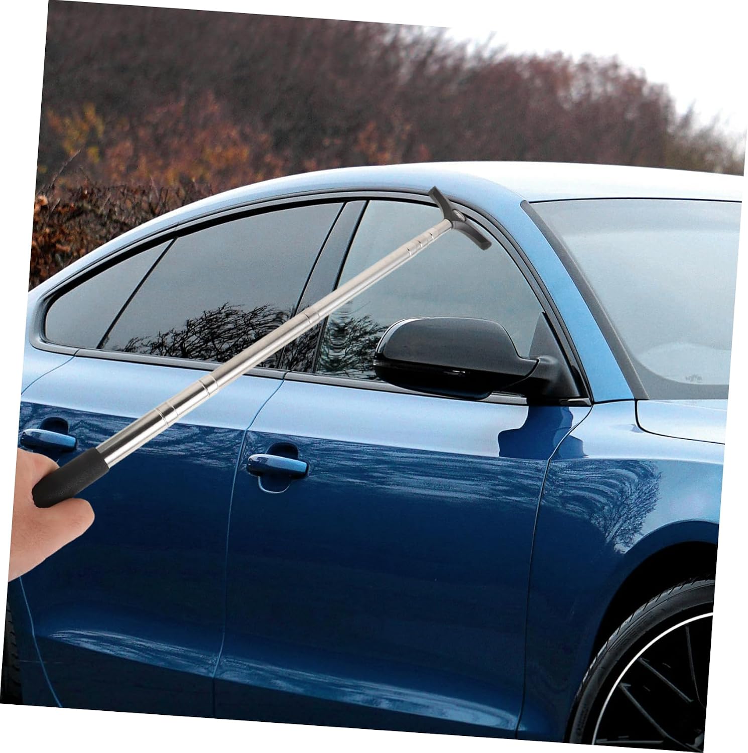 Mikinona Telescopic Auto Mirror Wiper Cleaner Windshield Scraper Car Accessories Mirror Squeegee
