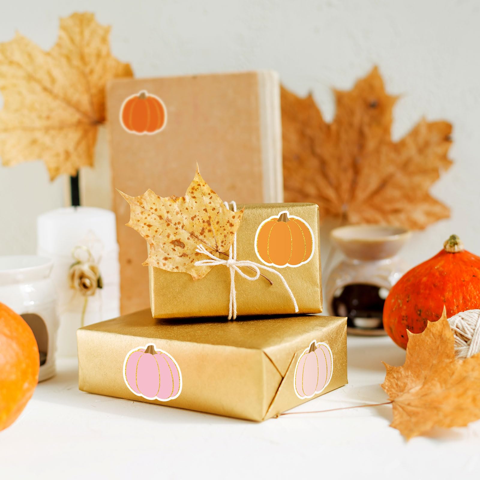 Halloween 3d Pumpkin Window Sticker Home Decoration Self Adhesive Autumn Leaves Wall Art Decal