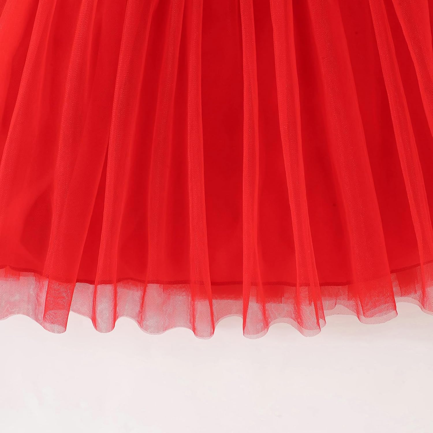 Toddler Girls Christmas Tulle Dress Ruffle Long Sleeve Princess Tutu Dresses Baby Xmas Outfits 2-7 Years - Image 6
