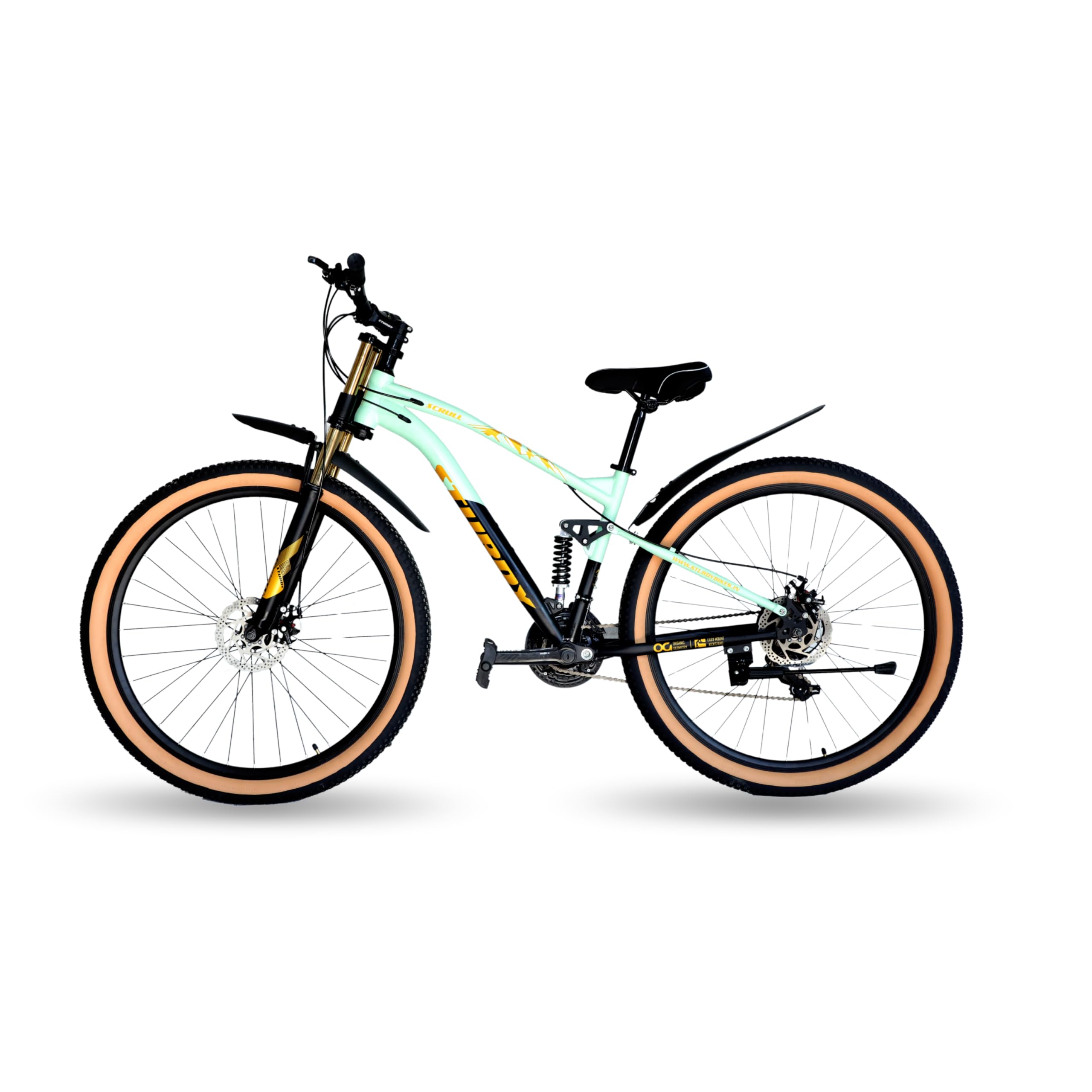 mio Buy MIOOX White MTB Foldable Mountain Bike with 21 Speed Gears (20