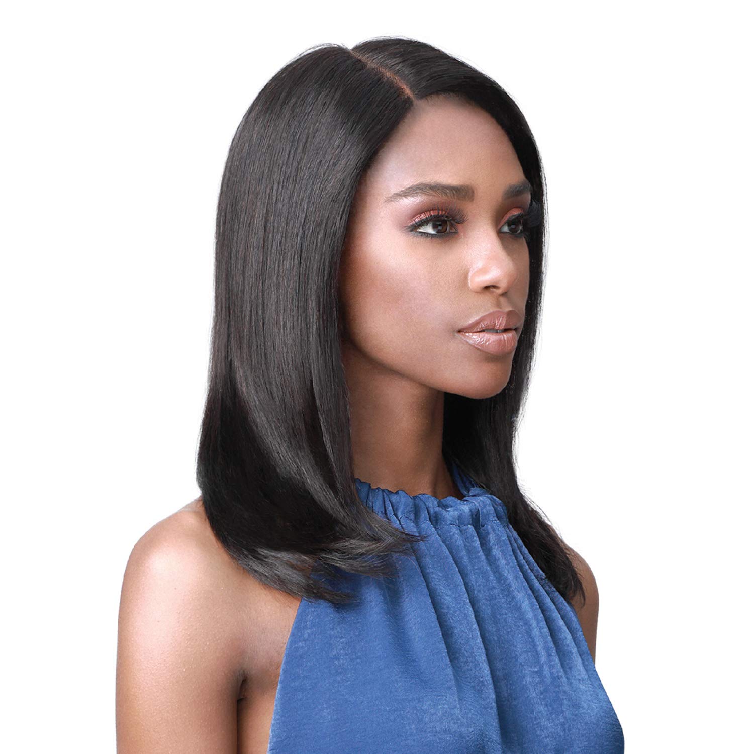 BOBBI BOSS Unprocessed Human Hair 360 Lace Wig MHLF417 Dejah (NATURAL BLACK)