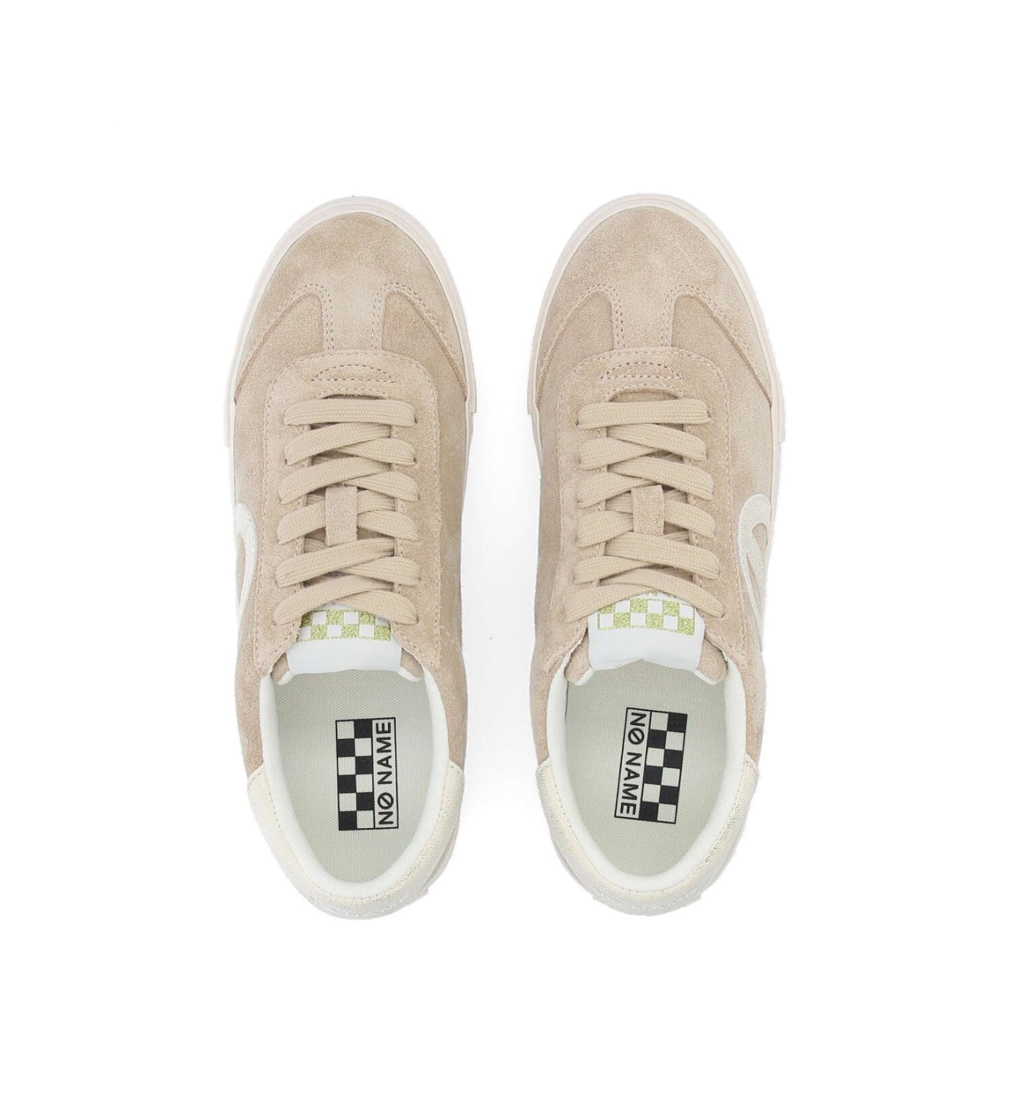 NO NAME Sneakers in Pelle Beige con Punta arcuata