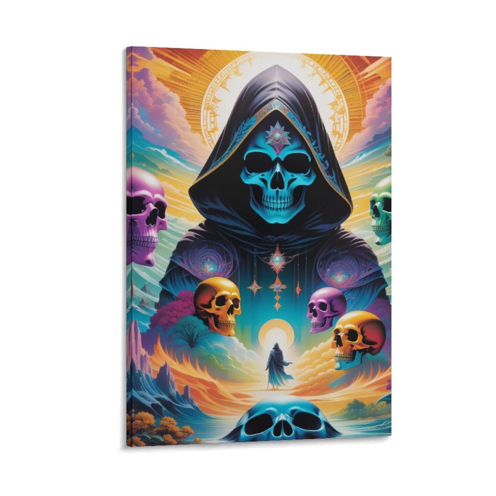 TNSGHAVED Sin Ghost Wall Decor Poster Canvas Prints Picture Modern Canvas Wall Art Picture Wall Hanging for Living Room Bedroom Home Decorations 16x24inch(40x60cm)