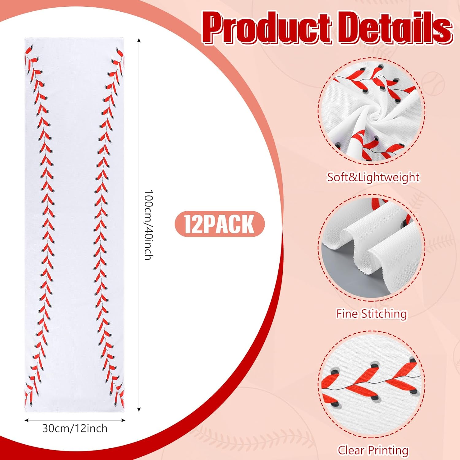 24 Pcs Sport Party Favors Include 12 Pcs 20 oz Plastic Soccer Football Basketball Water Bottles Bulk 12 Pcs 40"x12" Softball Baseball Cooling Towels for Soccer Sport Team Gift - Image 3