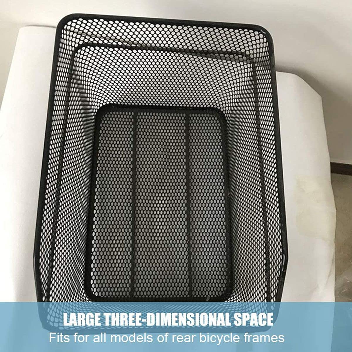 Cesta de gran capacidad para montaje de metal, cesta de almacenamiento con tapa impermeable
