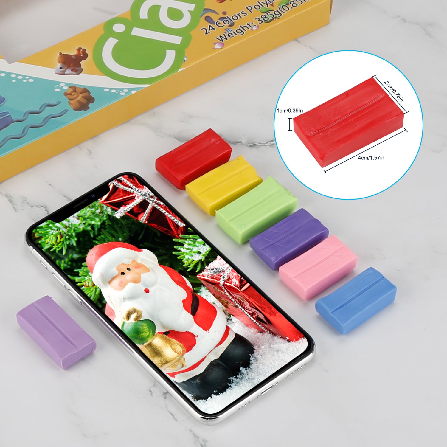 Ciaraq Four Cuisson CiaraQ Pâte Polymère - 24 Couleurs 600g + Outils Ciaraq Four Cuisson CiaraQ Pâte Polymère - 24 Couleurs 600g + Outils