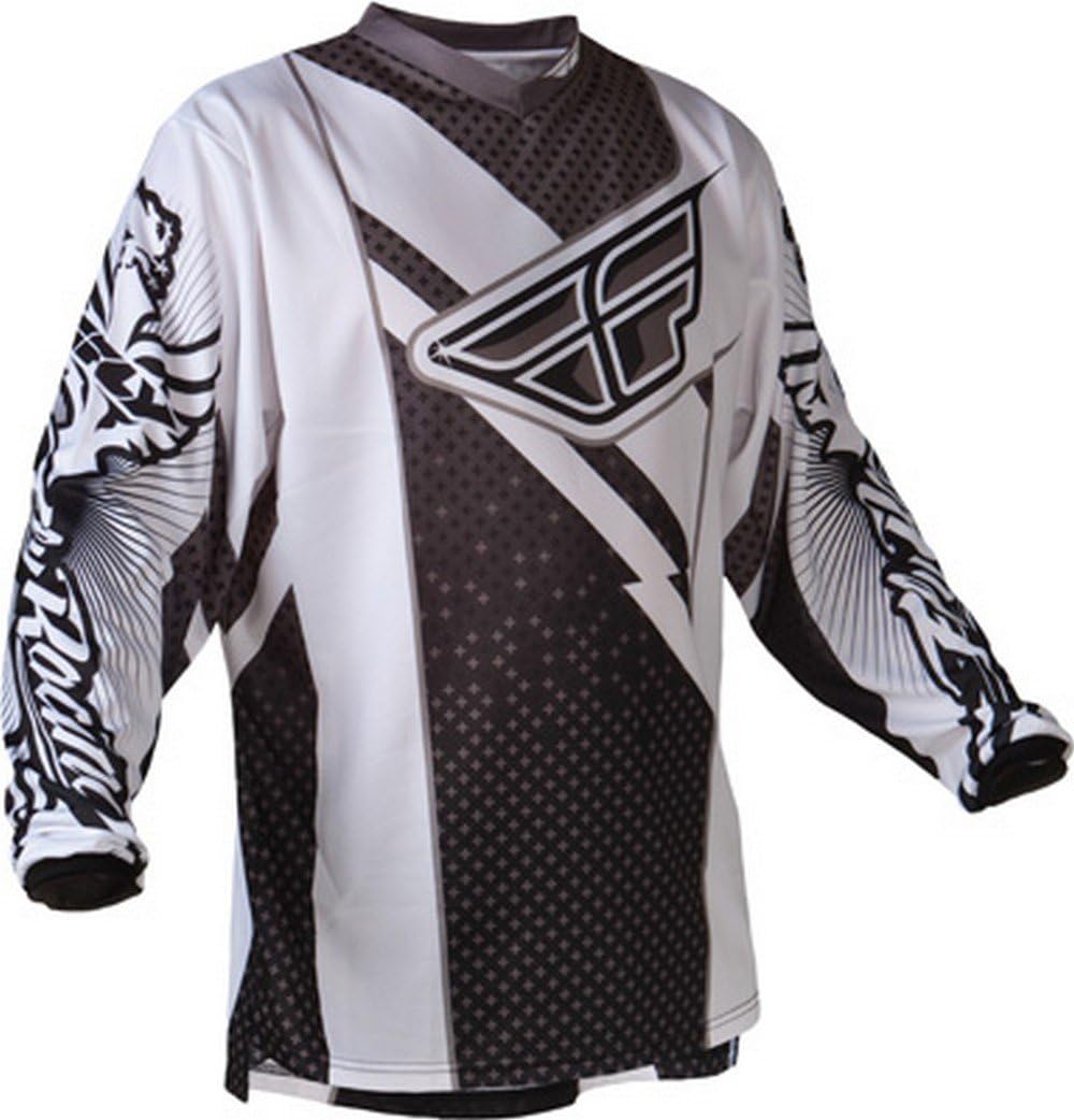 Fly Racing F-16 Race Youth Jersey , Distinct Name: Black/White, Size: XL, Size Segment: Youth, Primary Color: Black, Gender: Boys 365-520YX