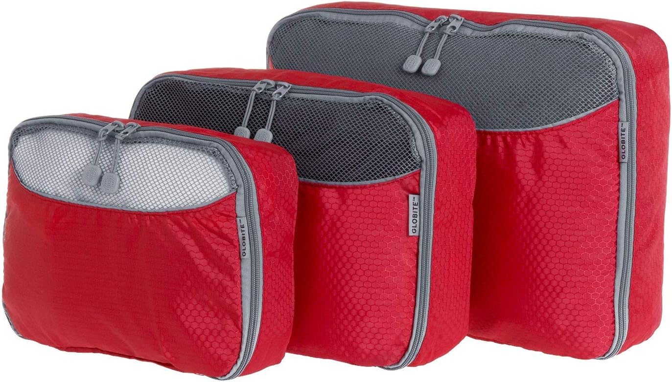 3 Piece Packing Cubes Travel Set - Durable Luggage Organizer Bundle (S, M, L)