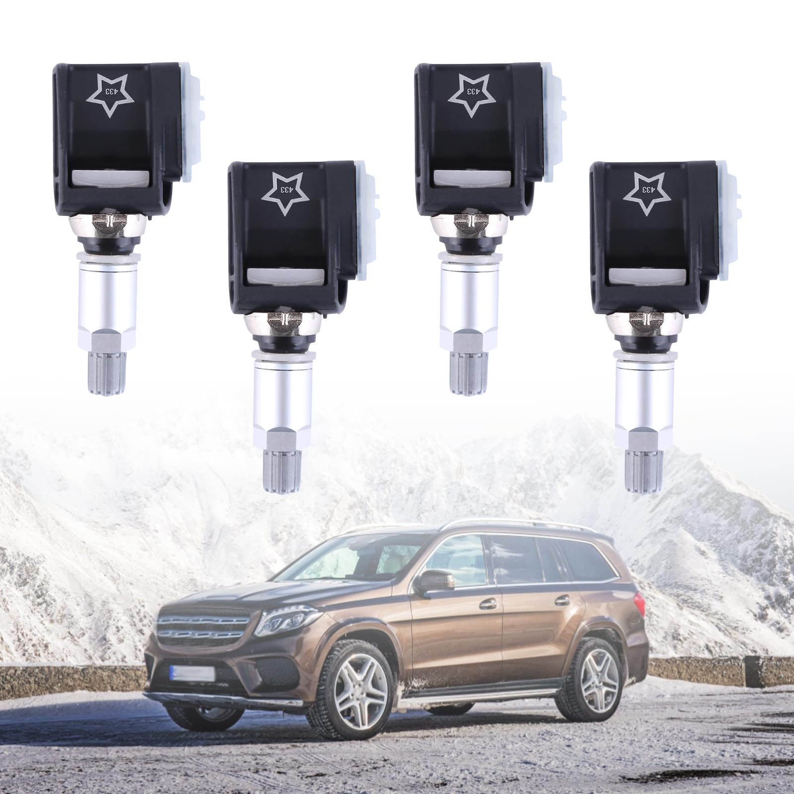 4 sensores de presión de neumáticos TPMS compatibles con Mercedes-Benz W213 S213 C238 A238 A000009052102 Sistema de control de presión de neumáticos