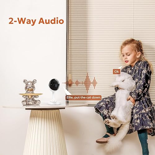 Miniatura 5 de owltron Cámara de seguridad para interiores, cámaras 2K para seguridad en el hogar con detección de movimiento, cámara para mascotas y monitor de