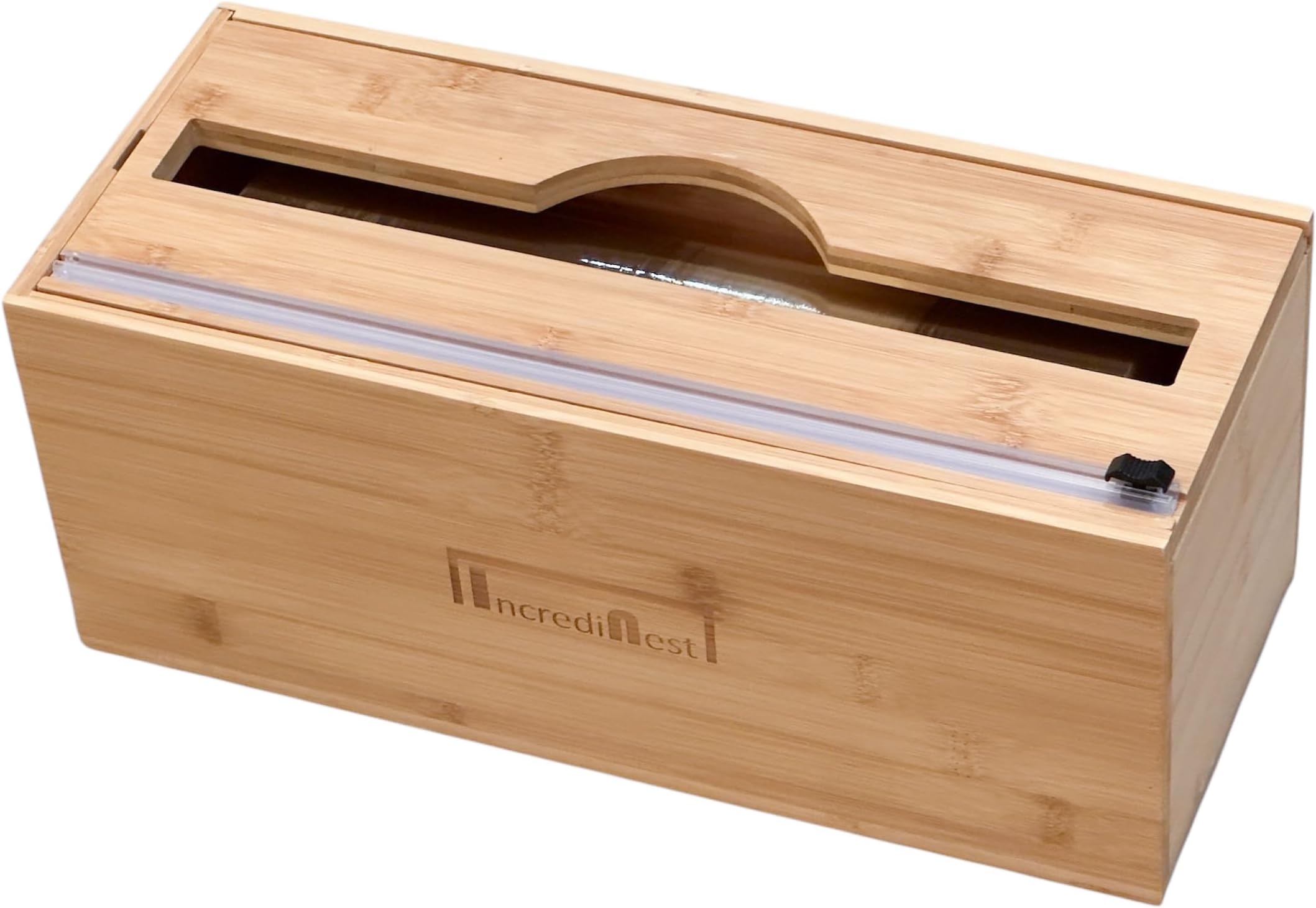 High Capacity Foil & Wrap Dispenser with Cutter, Fits 3000ft Plastic Wrap,1000ft Aluminum Foil, Home, Food Service, Commercial, Bamboo