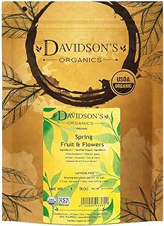 Davidson's Organics, Spring Fruit & Flowers, Loose Leaf Tea, 16-Ounce Bag