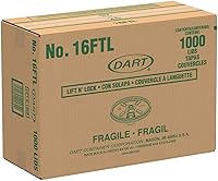 Vista 3 de Dart Tapa de plástico de 16FTL Lift 'n' Lock blanca para vasos y recipientes de espuma, (caja de 1,000)