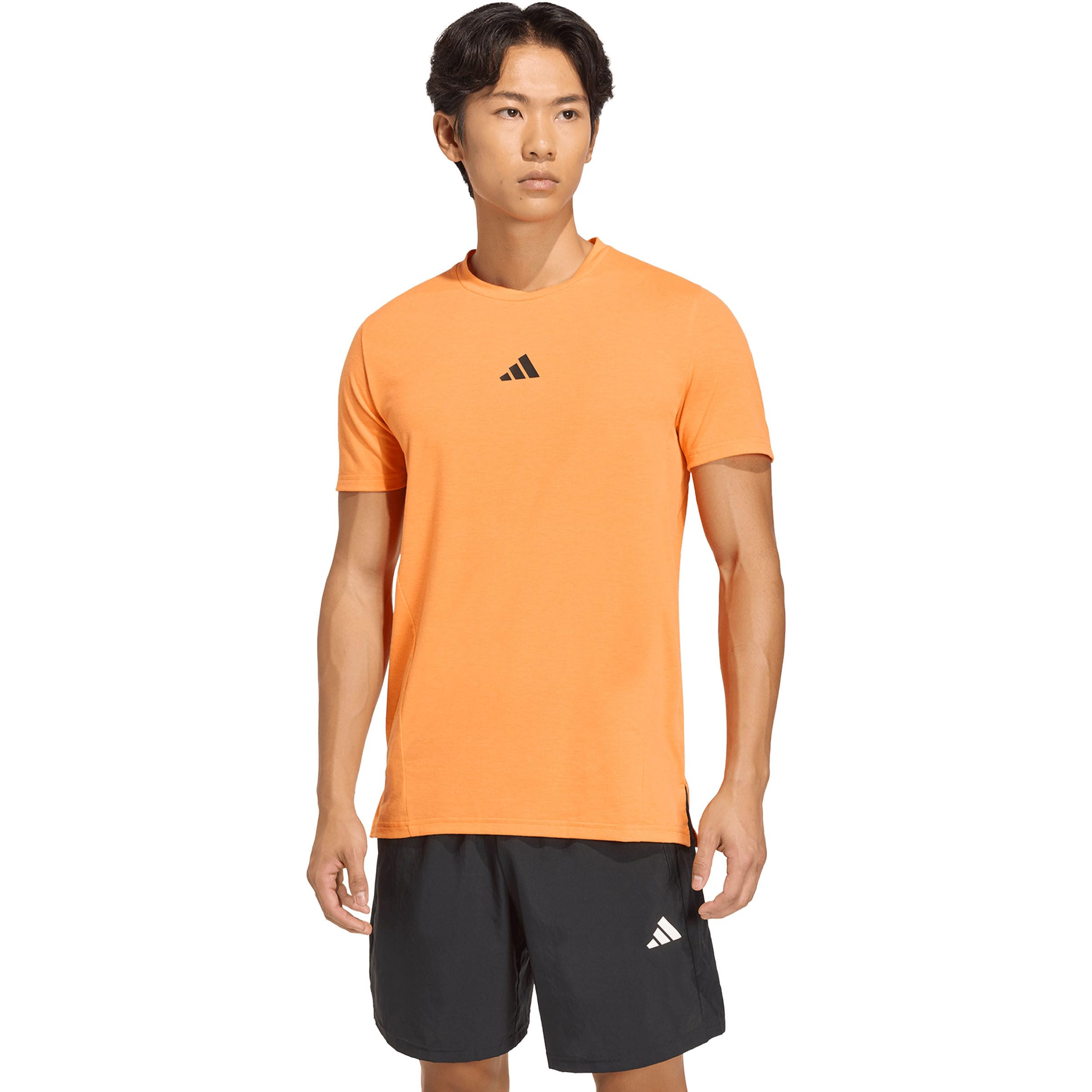 adidas Herren D4T Workout T-Shirt, Pure orange, XL