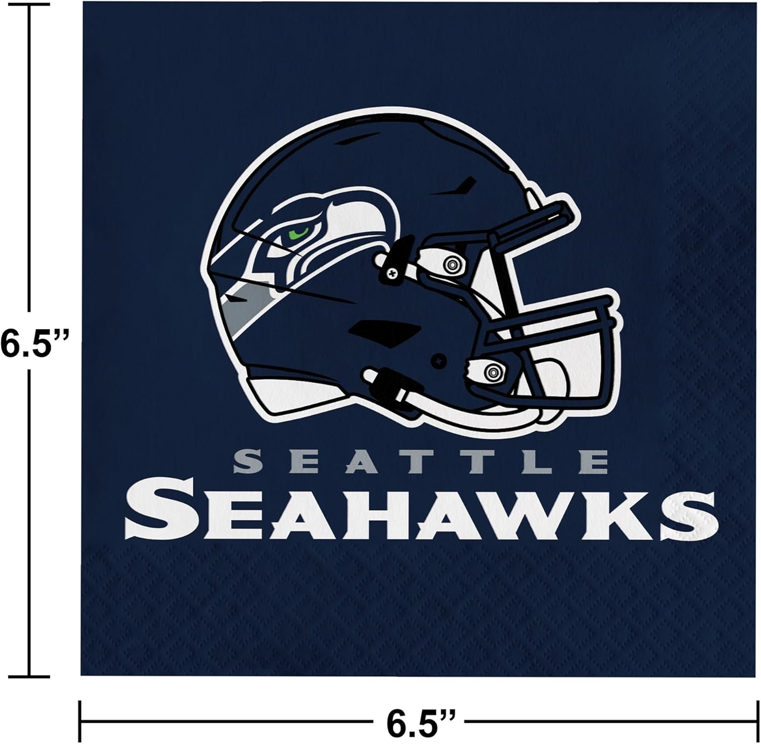 Trendware Seattle Seahawks Paper Plate and Napkin Party Kit, 72 ct - Image 3