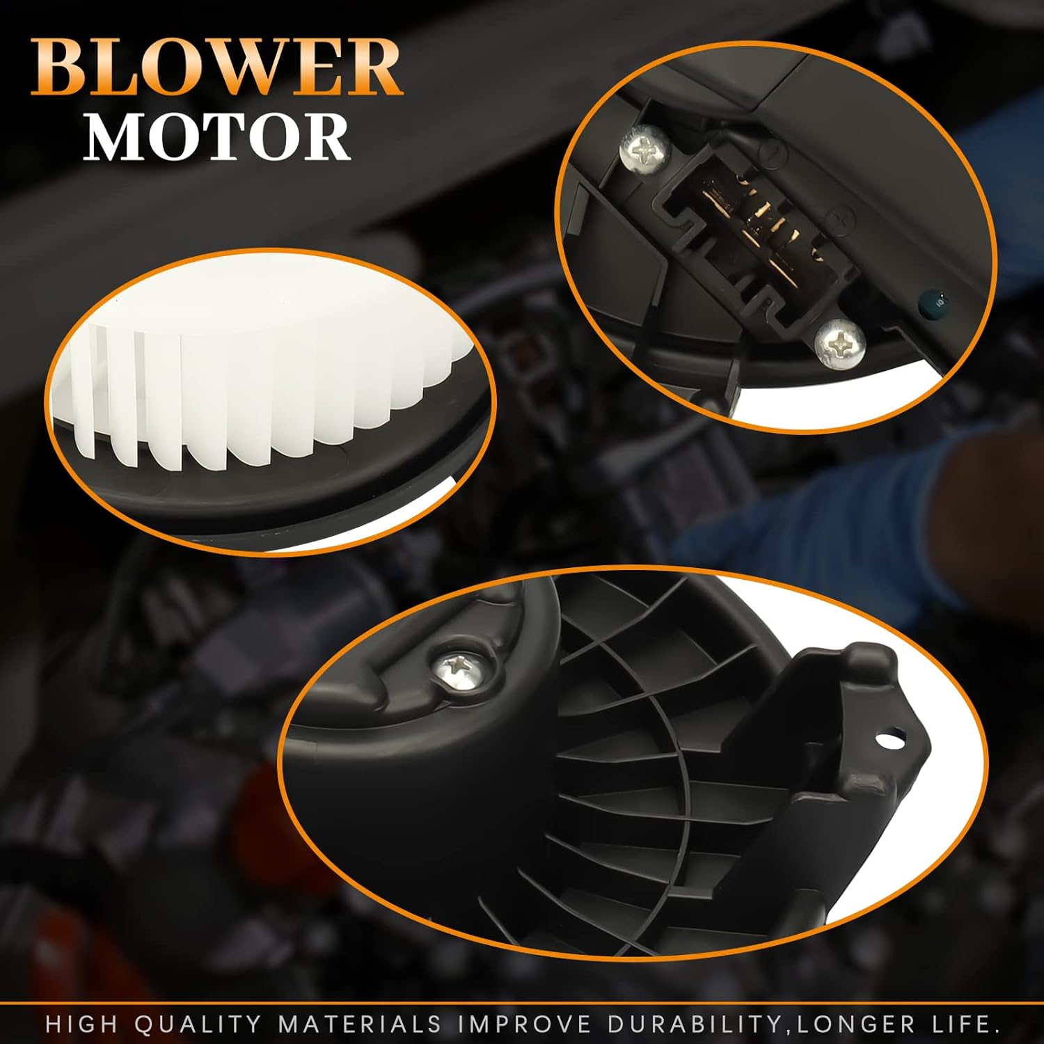 BRTEC Front AC Blower Motor with Fan - Fits Toyota Prius 2009-2015, Corolla 2009-2017 - Replaces OEM Part Numbers 700249, 8710302260