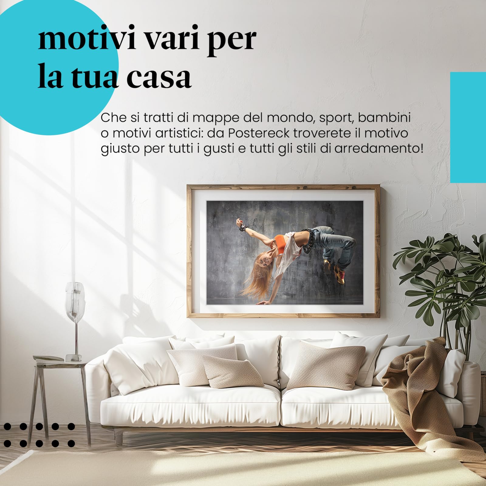 Postereck - 0189 - Hip hop, ballerina, danza, musica, street dance, donna - Decorazione da Parete, Stampa Fotografica, Arredamento Interni, Quadri - Tela - 100,0 cm x 75,0 cm