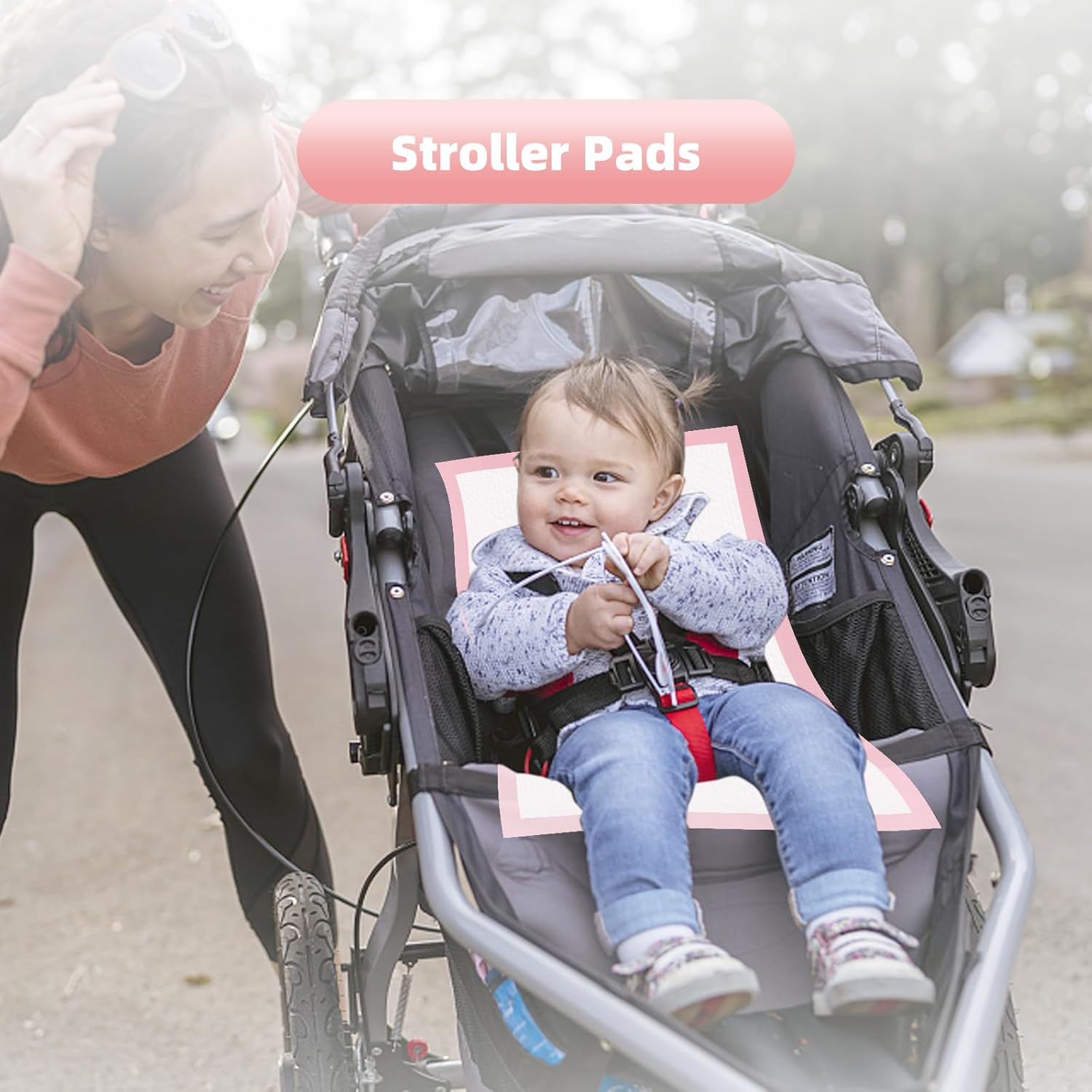 Baby Disposable Changing Pads, 50 Count Portable Diaper Changing Pad Liner, Baby Changing Pad Waterproof Underpads, Breathable, Soft Non-Woven Fabric, Quick Absorb (18x24 Inch, Pink)