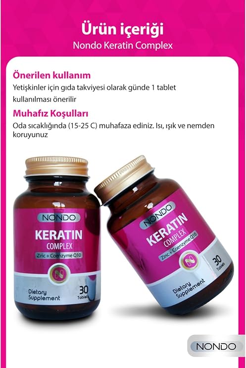 Nondo Keratin Kompleks 30 Tablet (Hydrolize Keratin Biotin At Kuyruğu Isırgan Otu Koenzim Q10)
