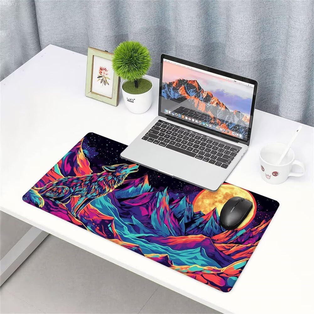 Generico Alfombrilla de Mouse para Juegos, Viola, XXL, Antideslizante, Impermeable, Diseño de Astratto, Extendido, Grande, 1400x600x3mm, para PC, Laptop, Ufficio, Famiglia d-999