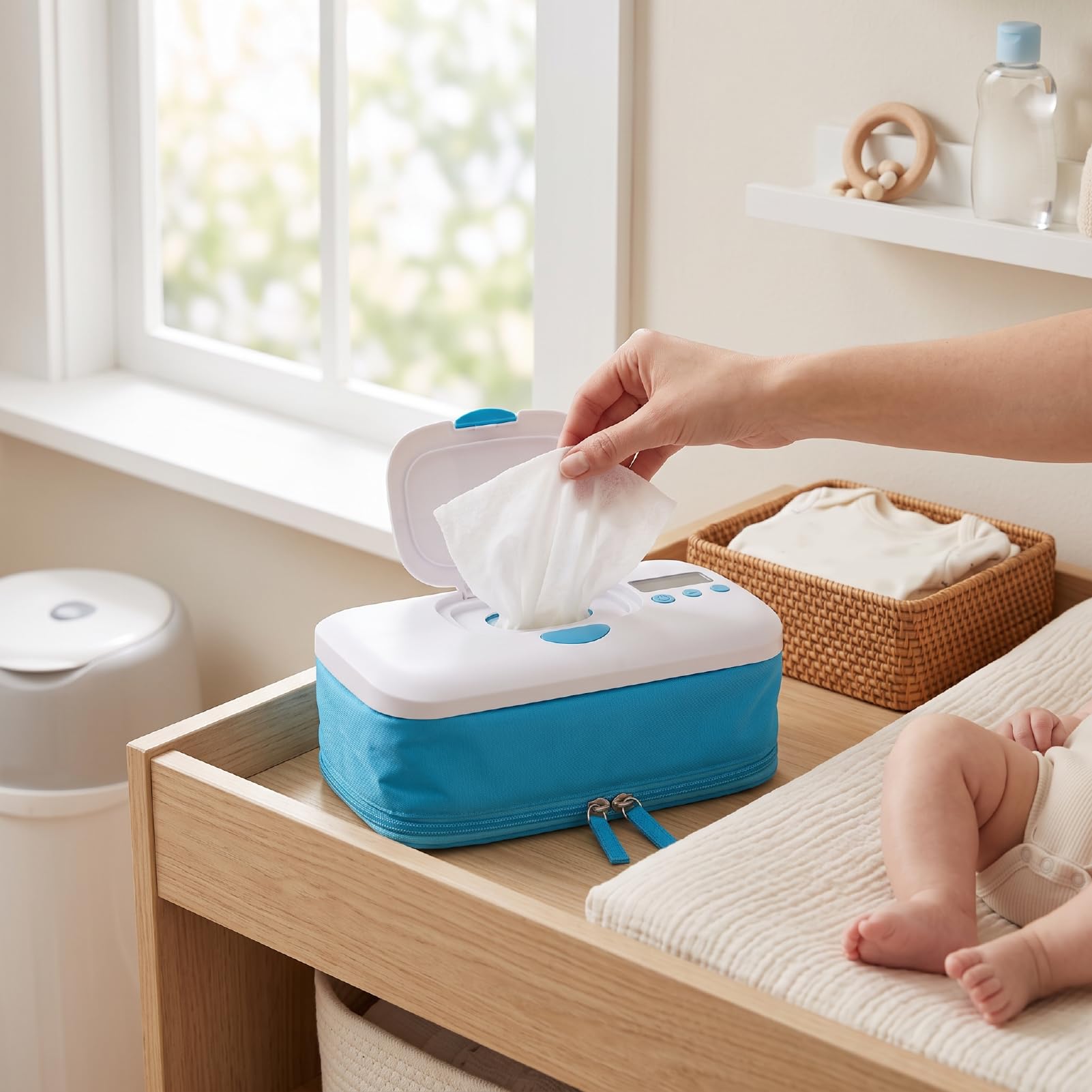 Chauffe Lingettes Portable pour Voyage,Chauffage Rapide