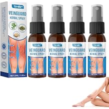 Timilk VeinGuard Herbal Spray, Professional Varicose Veins Treatment for Legs Spray, Timilk Vein Guard Herbal Spray, Natural Ingredients Leg Treatment for All Skin Types 4 Bottle