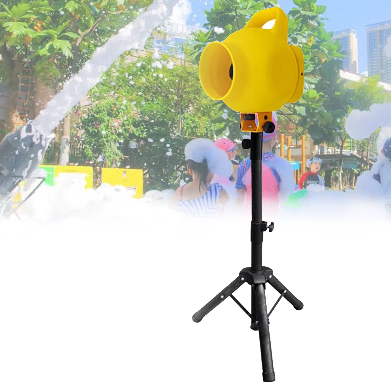 Eiwitany Commercial Foam Machine for Parties & Events, 16-23ft Spray Distance, Ideal for Pool, Backyard, Nightclubs - Large Foam Party Fun! (Yellow)