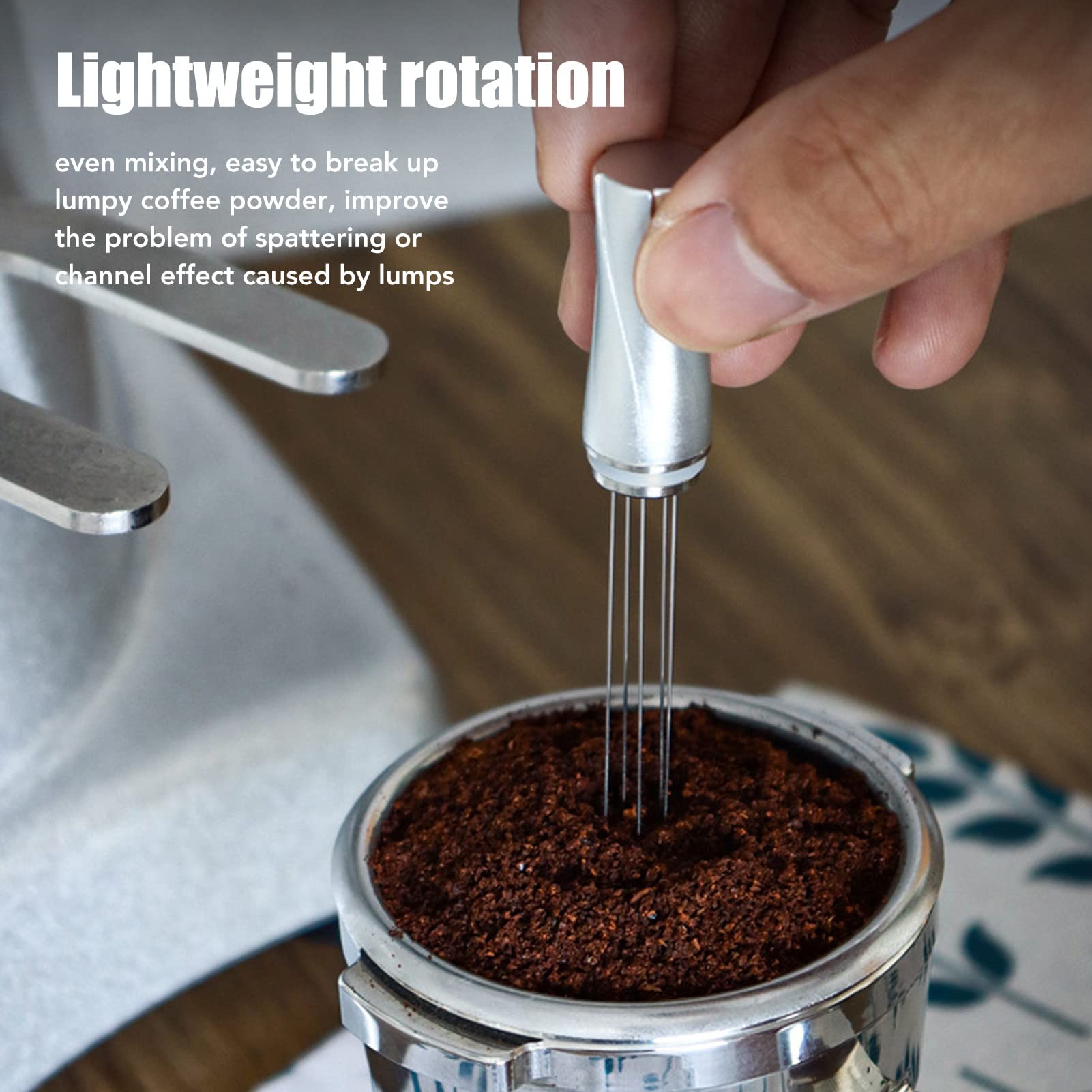 Distributore Caffè Con Ago Acciaio Agitatore Per Caffè Espresso - Distributore Portatile In Polvere Con Ago In Acciaio Inox 304, 58mm Dosatore Caffe Per Moka