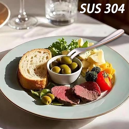 Miniatura 4 de Mafier - Mini tenedores de acero inoxidable de cangrejo, 2 puntas, tenedores portátiles para cóctel, postre, ensalada, mariscos, frutas, tenedores