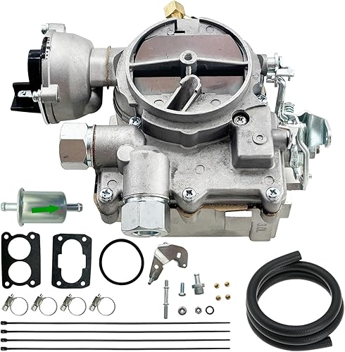 3310-864940A01 Marine Carburetor Replacement for Rochester Mercruiser 2 Barrel Carb 2.5 3.0 4CYL Engine with Electric Choke (Sliver)